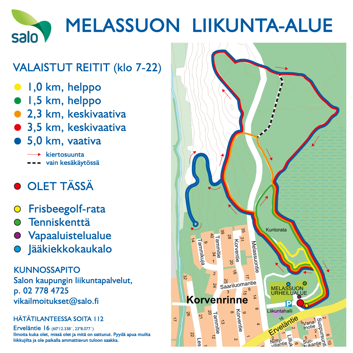 Melassuon liikunta alue kyltti